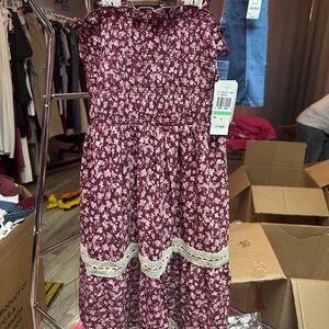 Speechless Red and White Tiered Smocked Sundress